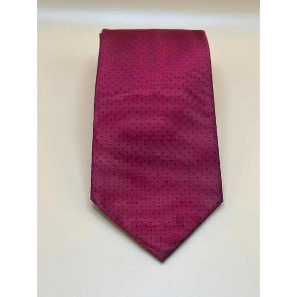 Jos. A. Bank Executive Collection Red & Navy Polka Dot Silk Tie - Picture 1 of 3